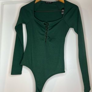 Honey Punch lace up bodysuit